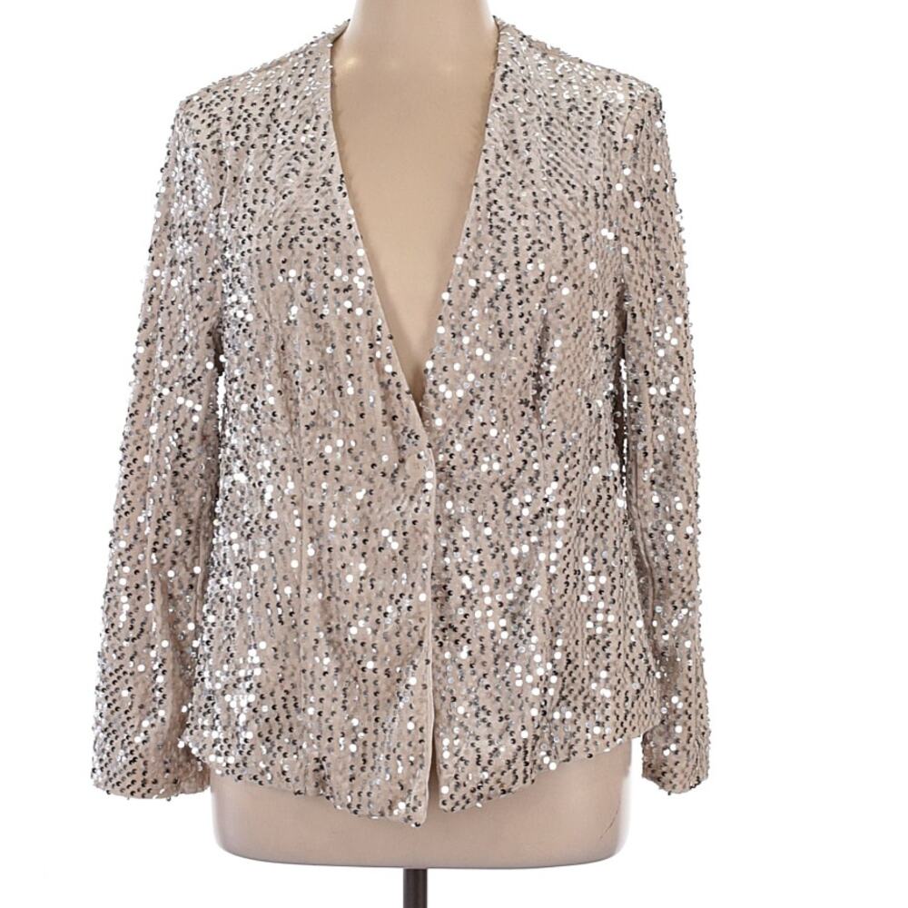Sanctuary Size 1X Blazer Metallic silver EUC